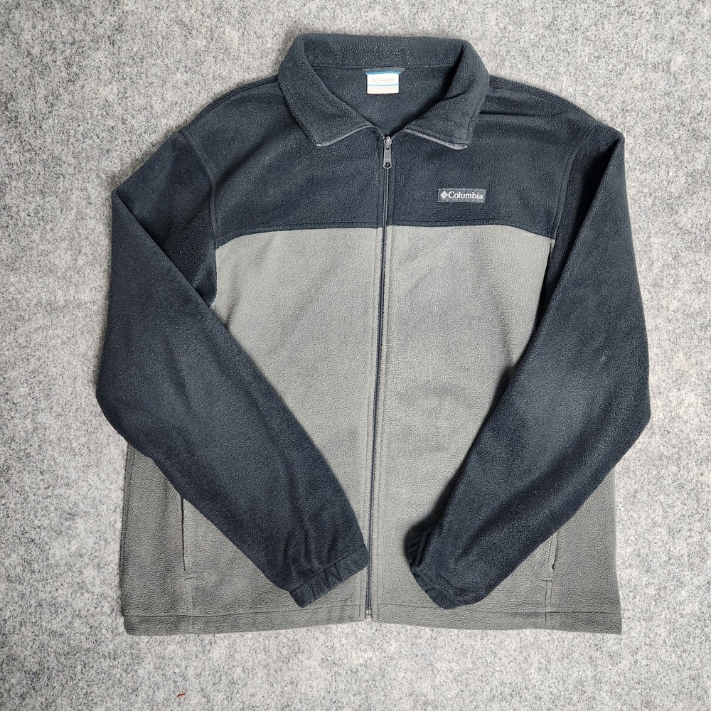 Columbia Steens Mountain‎ 2.0 Full Zip Fleece Jacket Men XL Black Gray Gorpcore